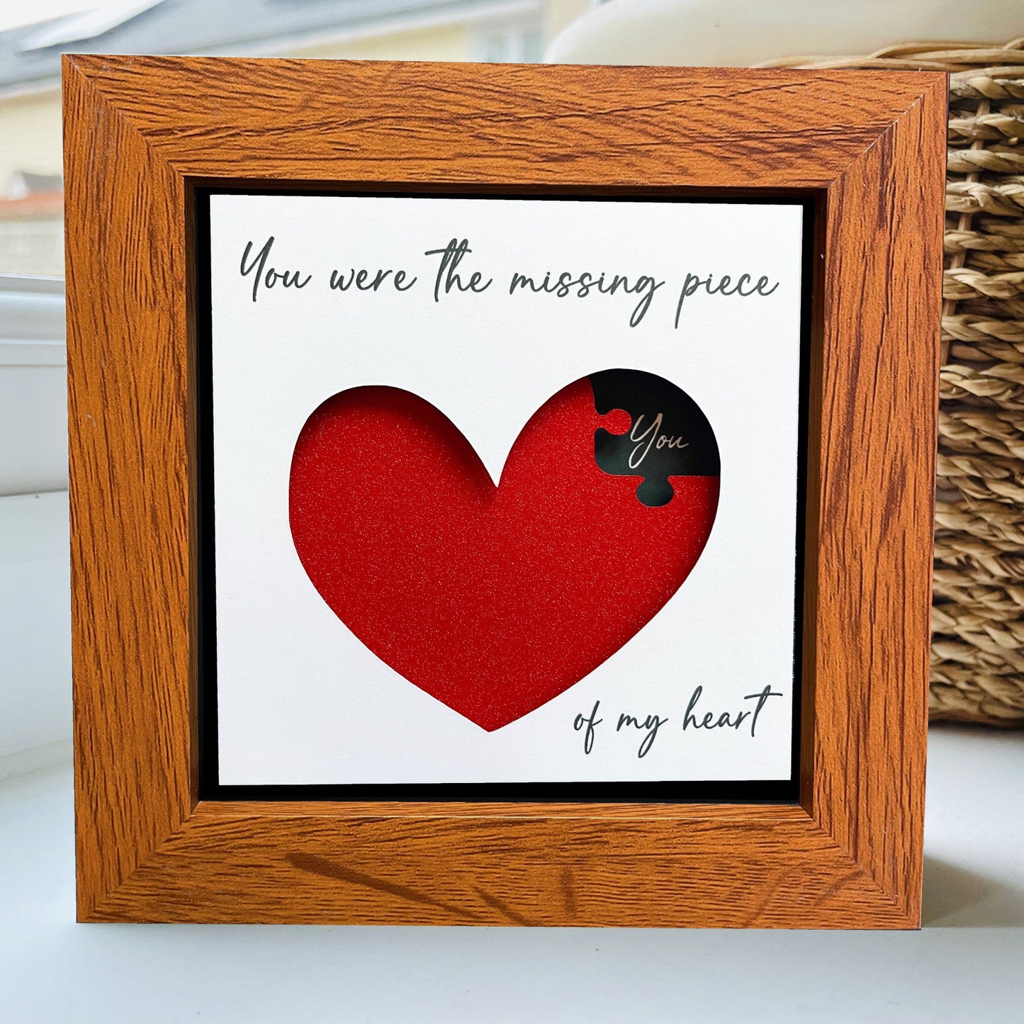 You were the missing piece of my heart RED
