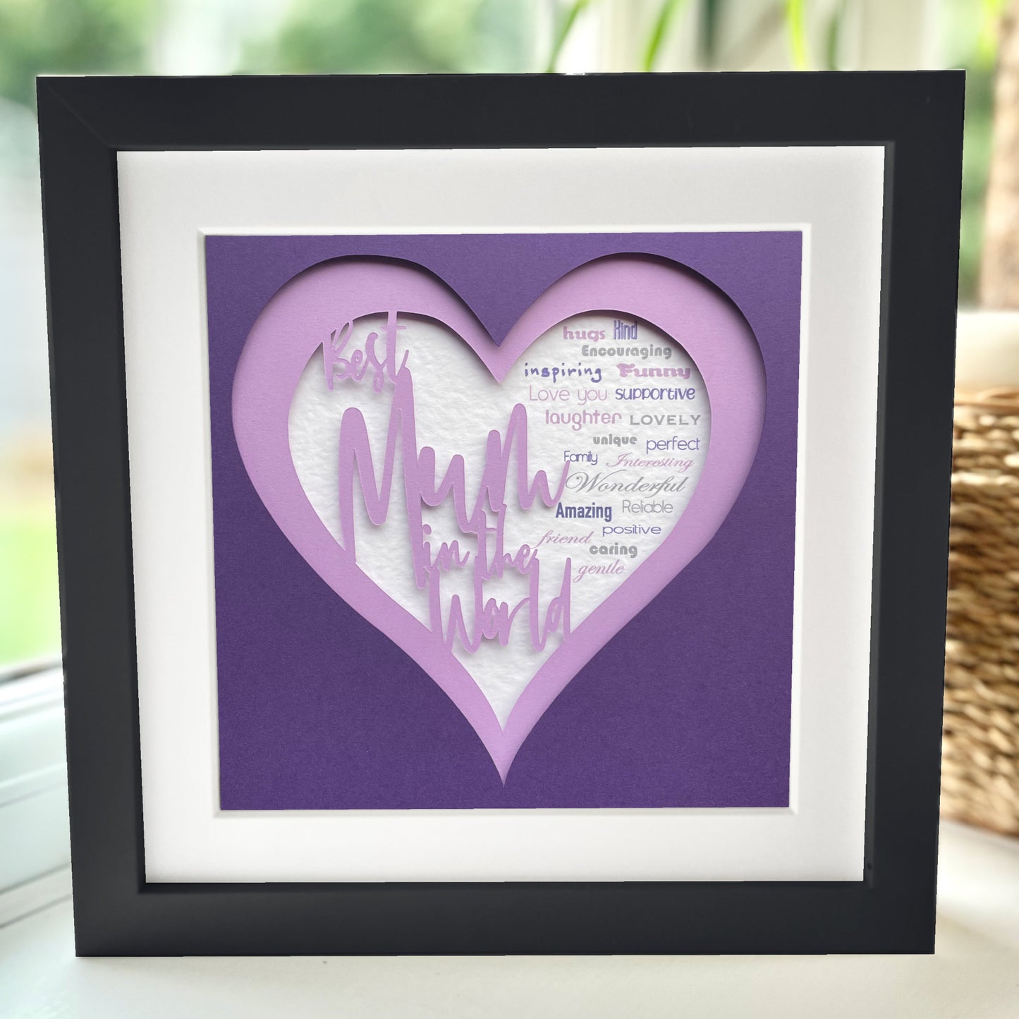 Best Mum in the World 5 8 x 8” Box Frame
