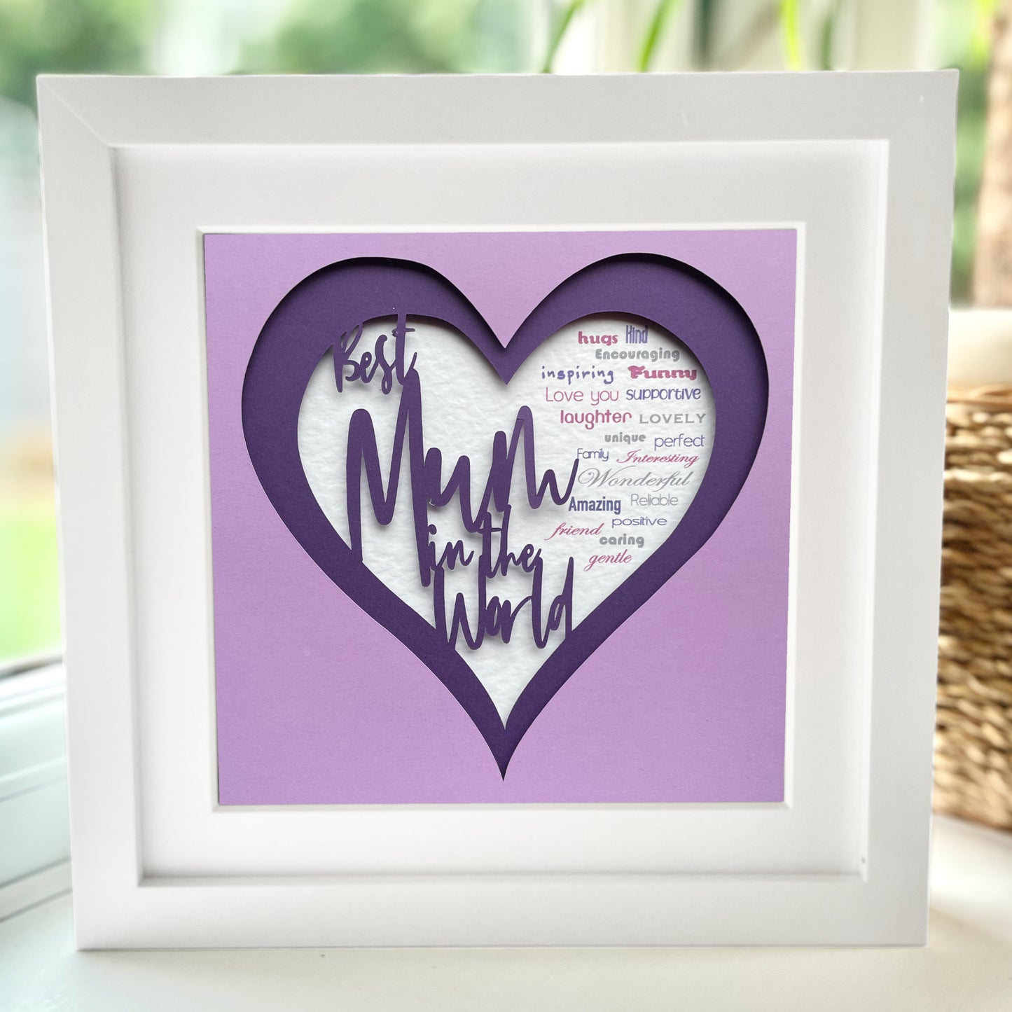 Best Mum in the World 10 8 x 8” Box Frame
